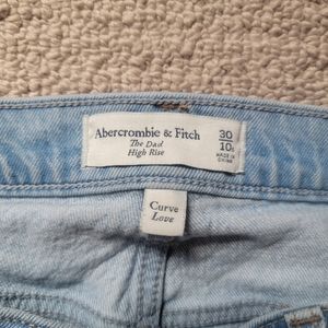 Abercombie curve love straight leg dad jeans
